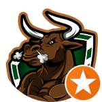 Cartoon bull mascot with steam coming from its nostrils, representing the power of Solar Panel Cleaning in Gilbert, AZ.